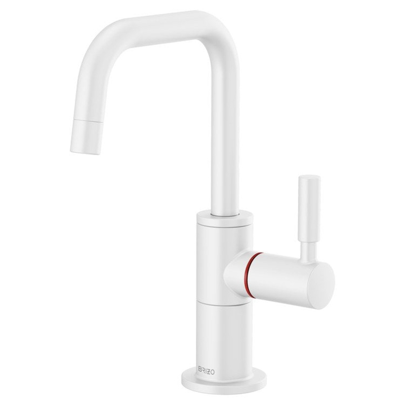 Hot Water Dispenser Jason Wu Instant 1 Lever ADA Square 360 DEG Swivel Matte White