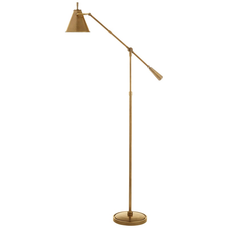 LED Floor Lamp from the Goodman Collection in Hand-Rubbed Antique Brass Finish by Visual Comfort Signature