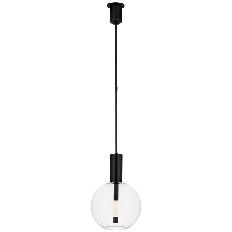 LED Pendant from the Nye Collection in Bronze Finish by Visual Comfort Signature