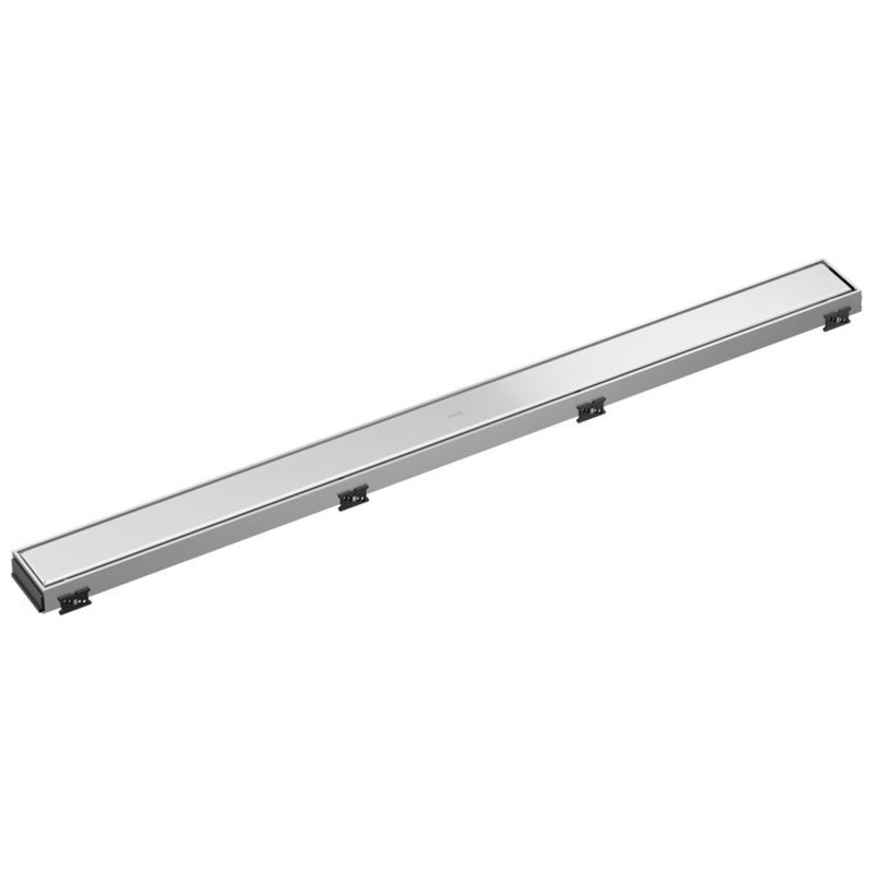 Linear Drain Trim Reversible with Dual Grate Installation 36 Inch Chrome Stainless Steel for Rough-In DR73360