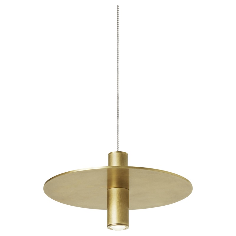 Mini Ponte Pendant MonoPoint Hand Rubbed Antique Brass