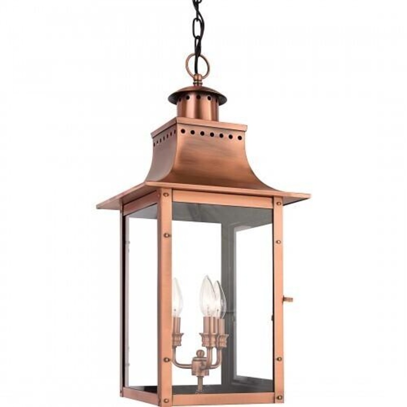 Quoizel CM1512AC Chalmers Mini pendant 3 light aged copper Mini Pendant