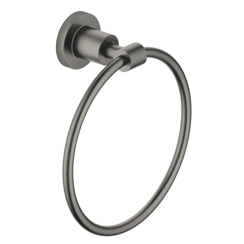 Towel Ring TARA Round Brushed Dark Platinum 3-1/8 Inch