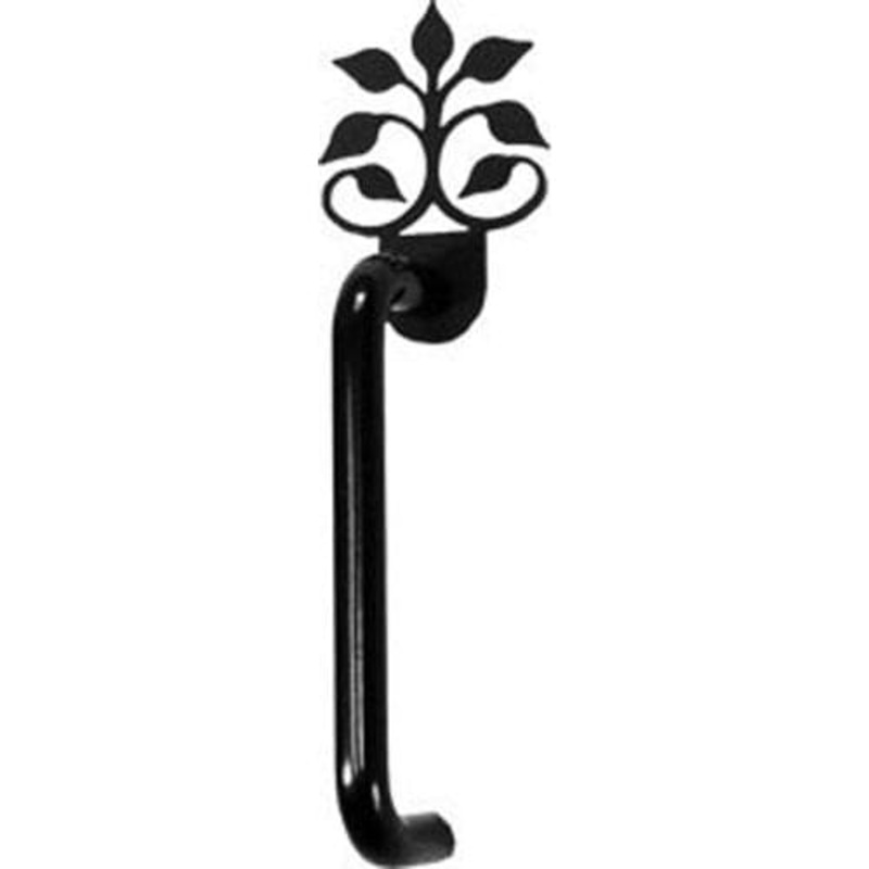 Village Wrought Iron DHP-A-109 Leaf Fan Door Handle Vertical
