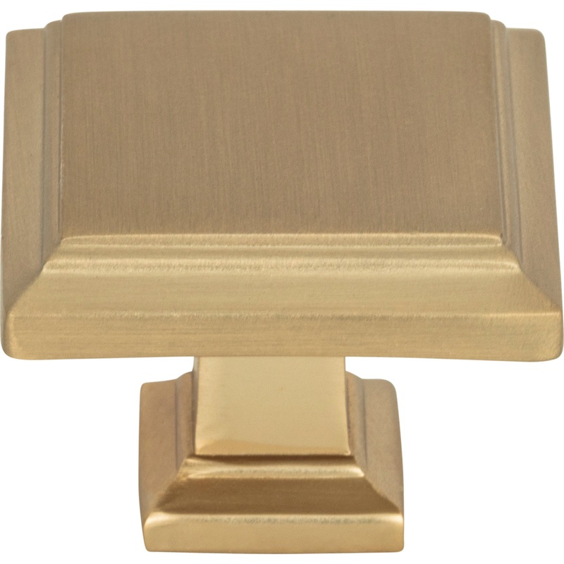 Atlas Homewares Sutton Place Square Knob 1 1/4 Inch Champagne