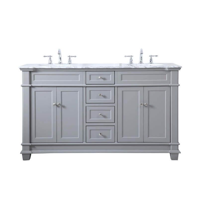Bathroom Vanity Set from the Wesley Collection in Grey Finish by Elegant Lighting