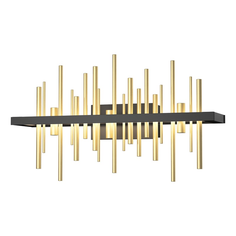 Cityscape LED Sconce Black Modern Brass