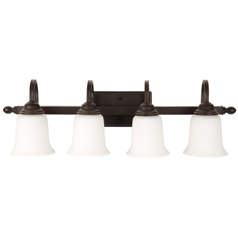 Craftmade 15228AG4-WG Madison Four Light Vanity Aged Bronze Textured (Discontinued)