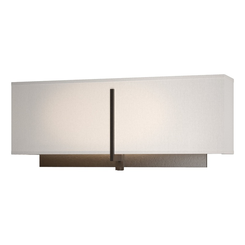 Exos Square Sconce Oil Rubbed Bronze Flax Shade (SE)