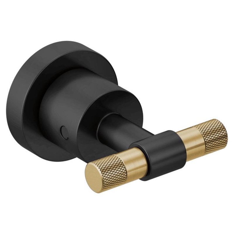 Handle Kit Litze Zinc 2 T-Lever Matte Black/Brilliance Luxe Gold ADA for Wall Mount Tub Filler