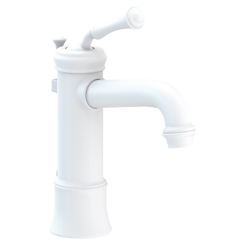 Lavatory Faucet Astor 1 Lever ADA WaterSense Matte White 1.2 Gallons per Minute Pop-Up 1 Hole
