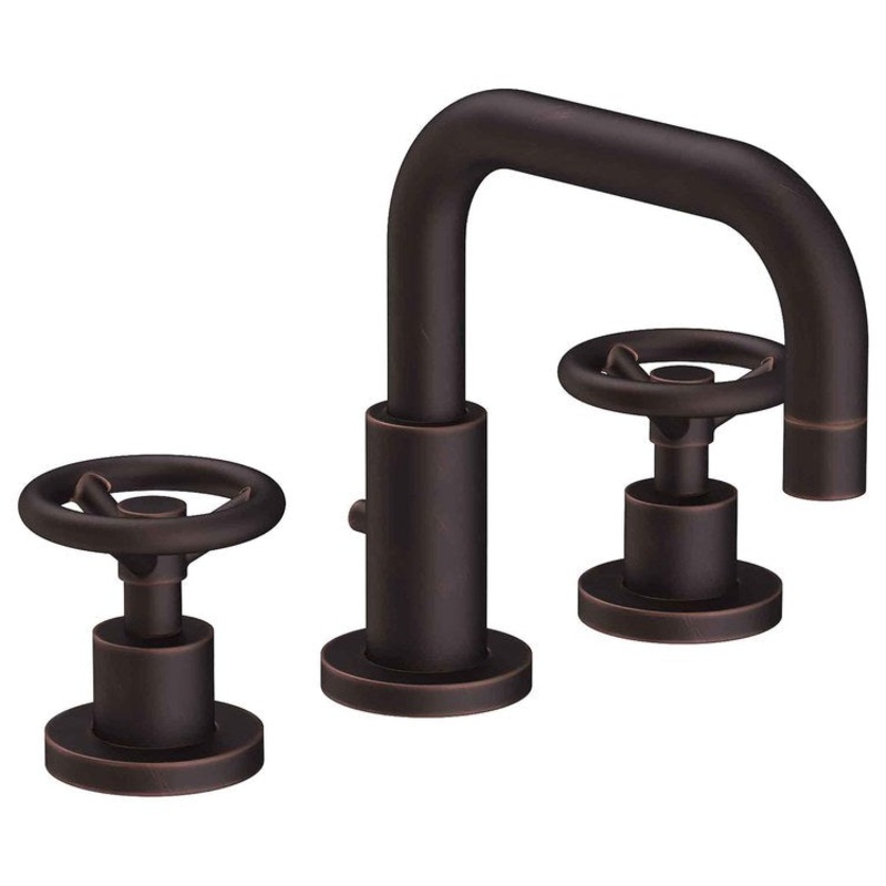 Lavatory Faucet Tyler Widespread 8 to 20 Inch Spread 2 Wheel Venetian Bronze 1.2 Gallons per Minute Brass Spout Height 3-9/16 Inch