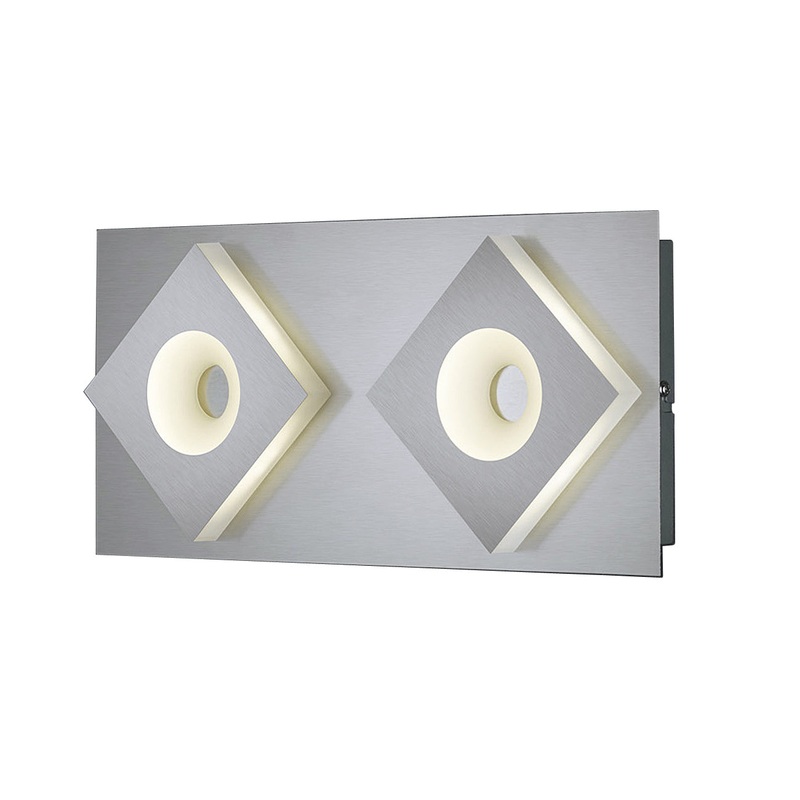 LED Wall Sconce from the Atlanta Collection in Nickel Matte Finish by Arnsberg