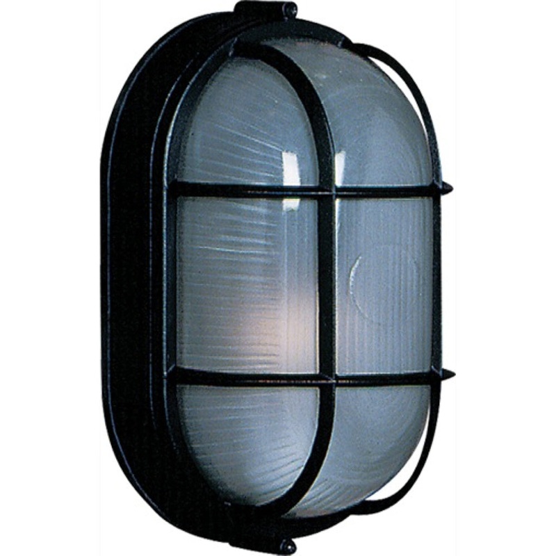 Marine Oval Outdoor Wall Light – Black / 8.25