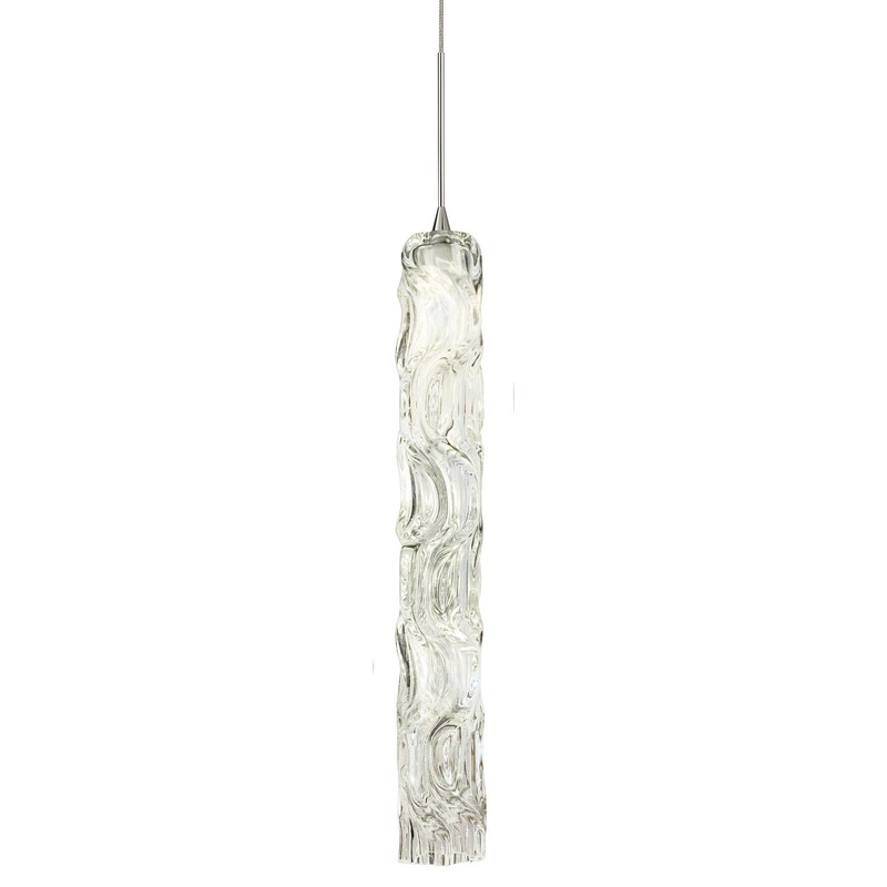 One Light Pendant from the Flo Collection in Polished Nickel Finish by Stone Lighting