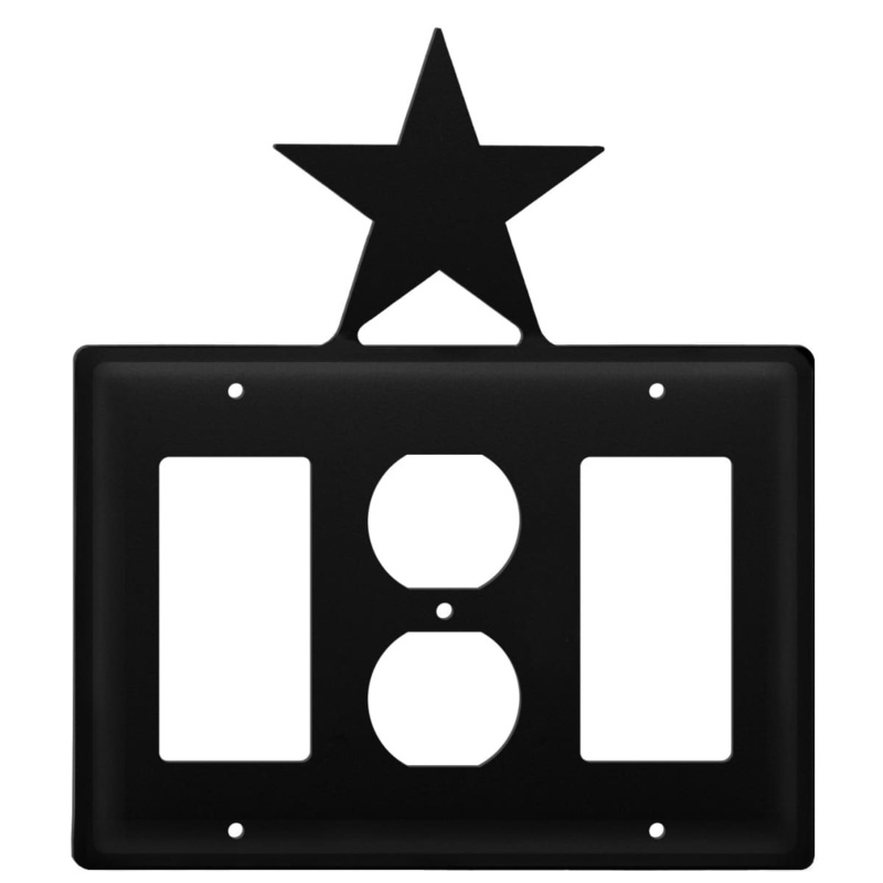 Village Wrought Iron EGOG-45 Triple Star Single GFI Outlet and GFI Cover CUSTOM Product