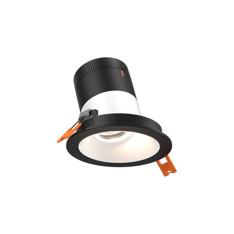 3″ Modular Downlight White with Black Trim 20 Degrees Sloped Ceiling