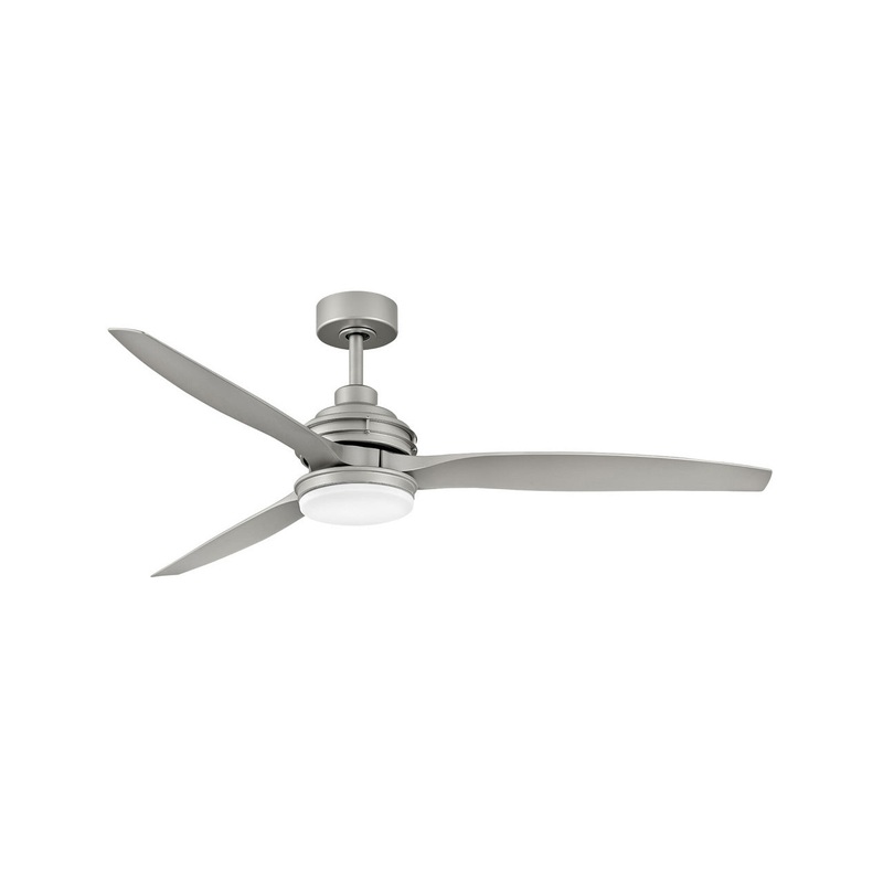 60″ Ceiling Fan from the Artiste Collection in Brushed Nickel Finish by Hinkley