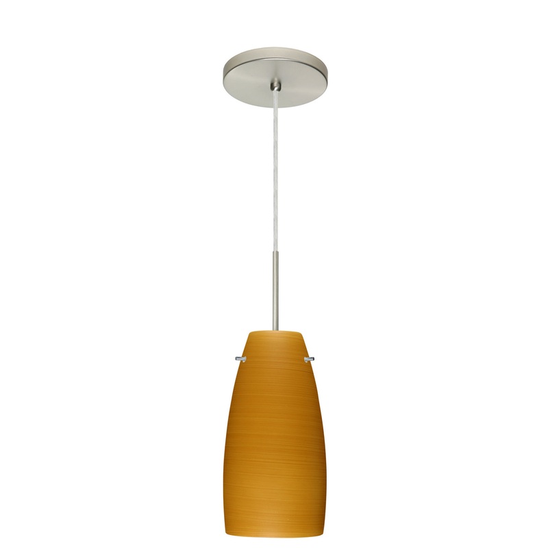 Besa 1JT-1512OK-LED-SN Tao One Light Pendant Satin Nickel