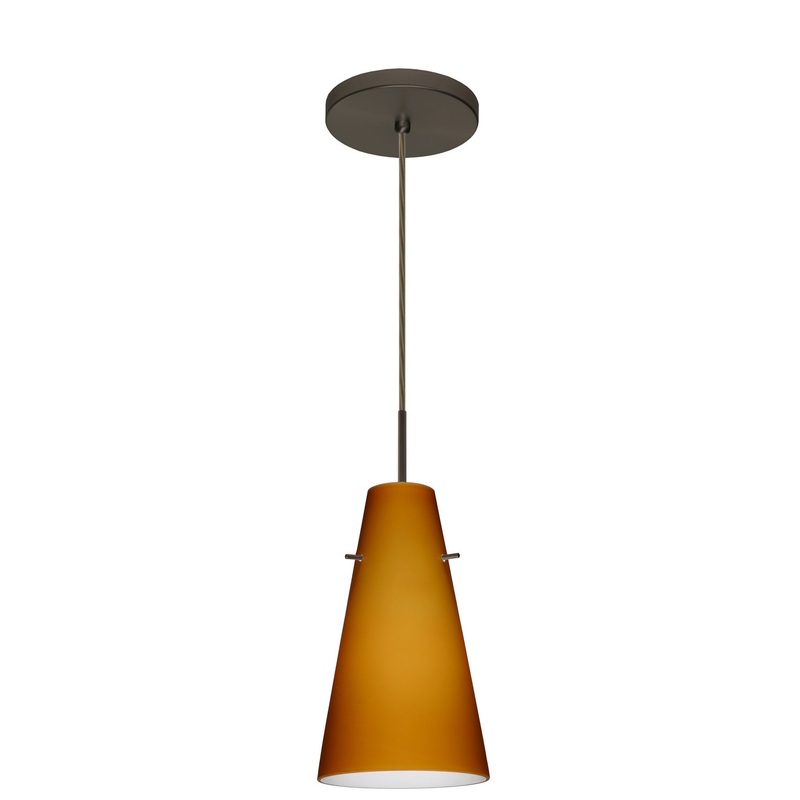 Besa 1JT-412480-LED-BR Cierro One Light Pendant Bronze