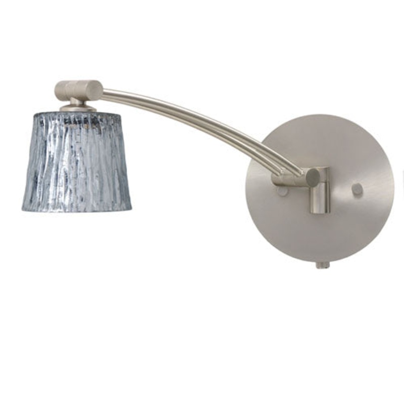 Besa 1WW-5145SF-SN Nico One Light Swing Arm Wall Sconce Satin Nickel (Discontinued)