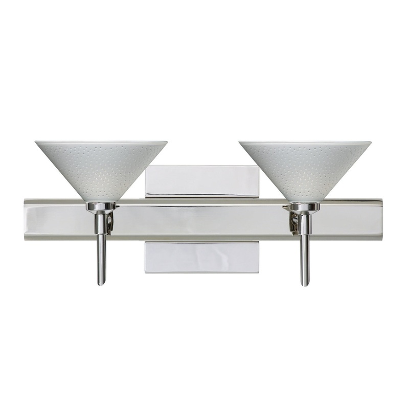 Besa 2SW-282453-CR-SQ Kona Two Light Wall Sconce Chrome (Discontinued)