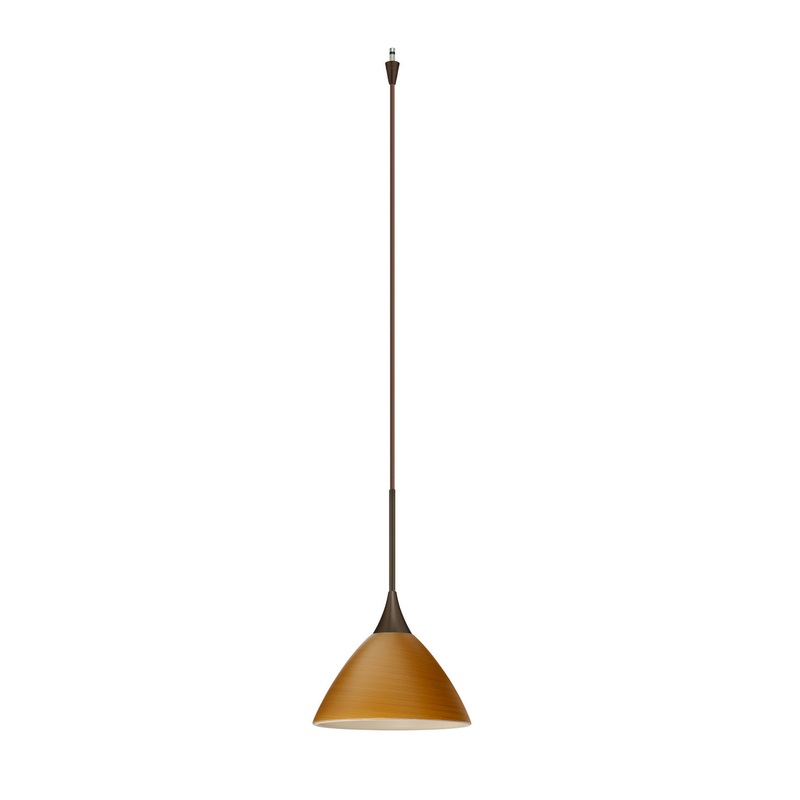 Besa XP-1743OK-BR Domi One Light Pendant Bronze