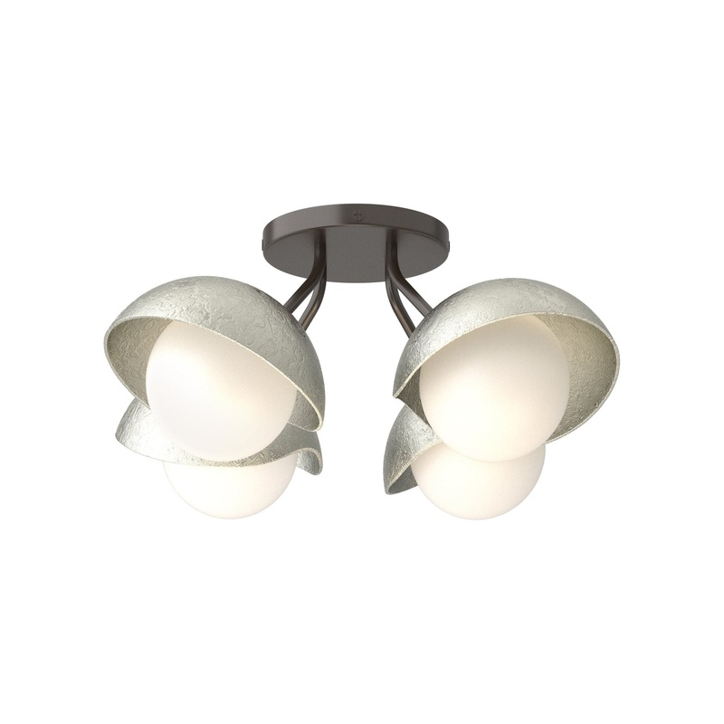 Brooklyn 4-Light Single Shade Semi-Flush Oil Rubbed Bronze Sterling