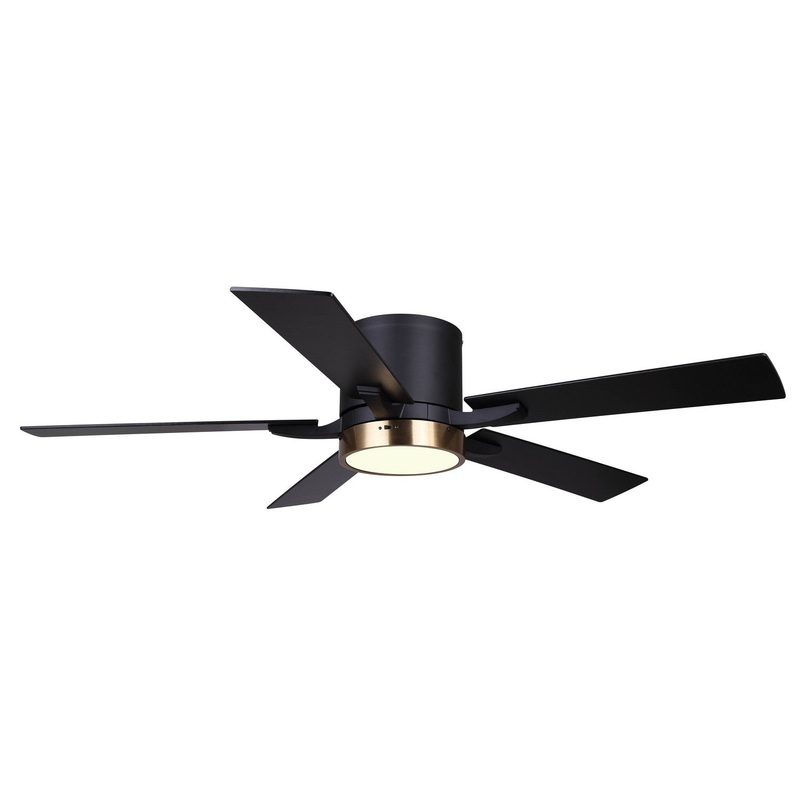 Canarm CF52QUI5BKG Quinn 52″Ceiling Fan Matte Black And Gold