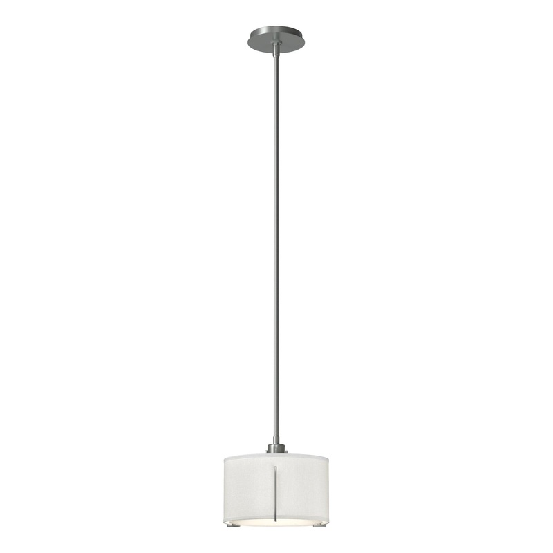 Exos Small Single Shade Pendant Vintage Platinum Natural Anna Shade (SF)