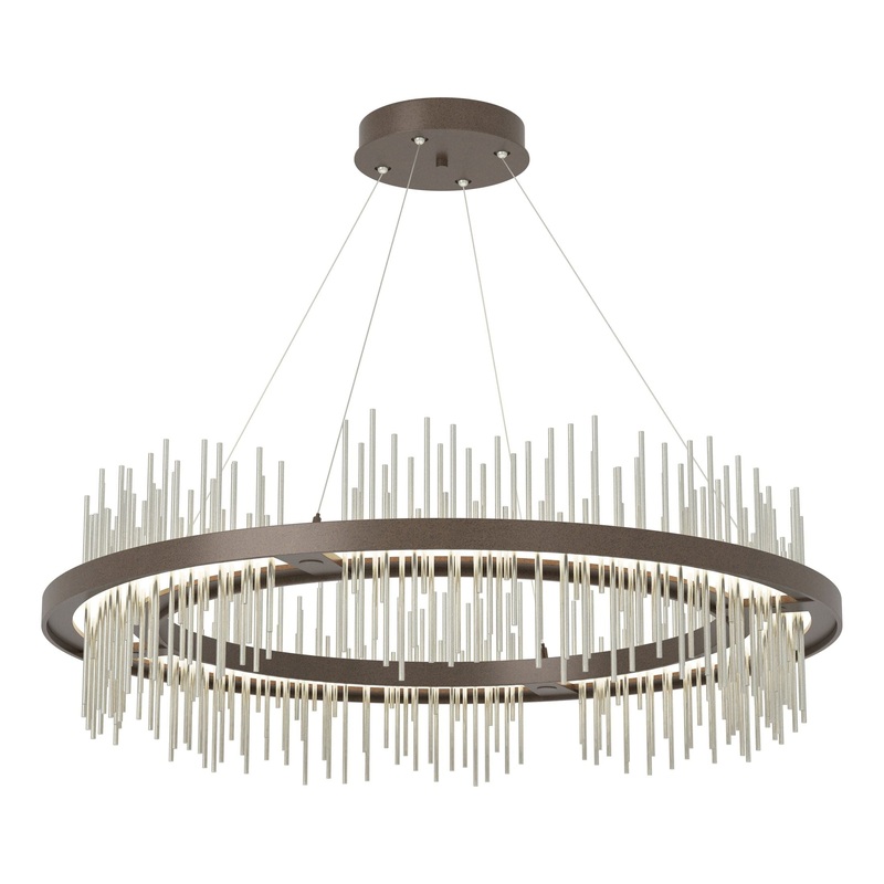 Gossamer Circular LED Pendant Bronze Sterling