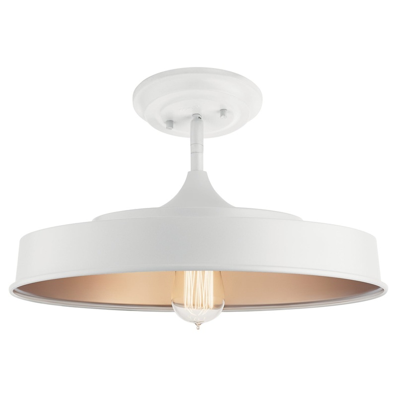 Kichler 52098WH One Light Semi Flush Mount, White