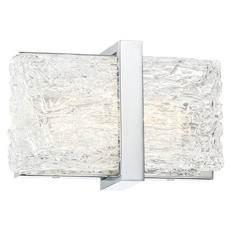 LED Bath from the Forest Ice Ii Collection in Chrome Finish by George Kovacs