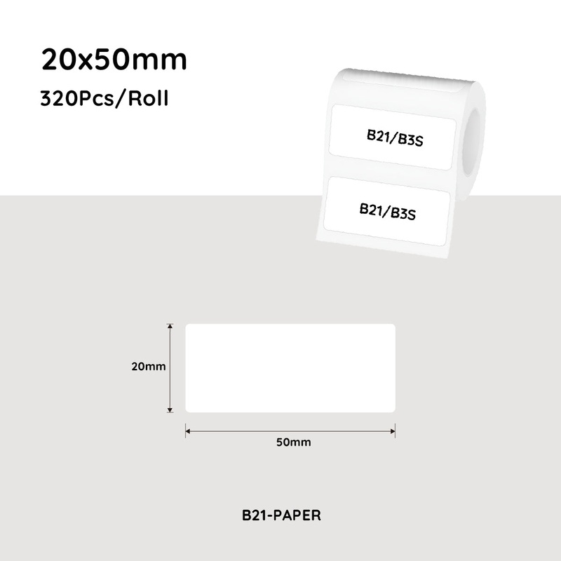 NiiMbot white label paper 50*20mm 320 Pcs For B21/B3S/B1