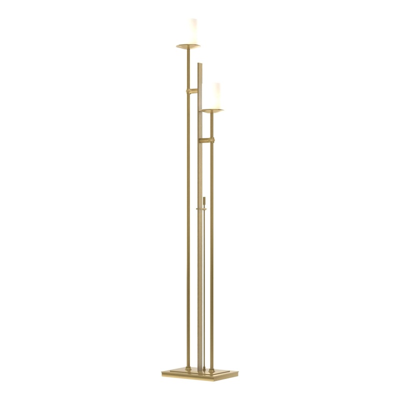 Rook Twin Floor Lamp Modern Brass