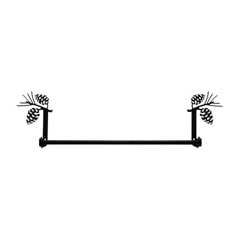 Village Wrought Iron TB-89-L Pinecone Towel Bar Large