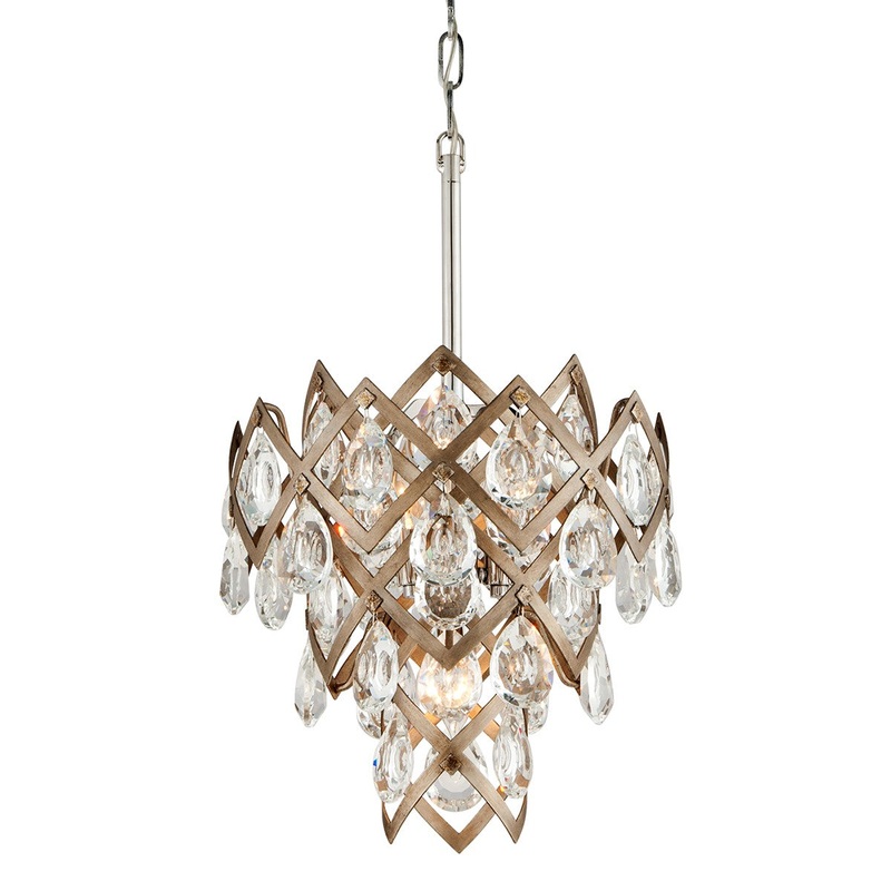Corbett Lighting 214-44 Tiara Three Light Pendant Vienna Bronze (Discontinued)