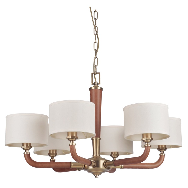 Craftmade 48126-VB Huxley – Gallery Six Light Chandelier Vintage Brass (Discontinued)