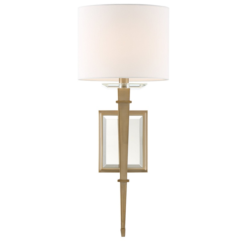 Crystorama CLI-231-AG Clifton One Light Wall Sconce Aged Brass