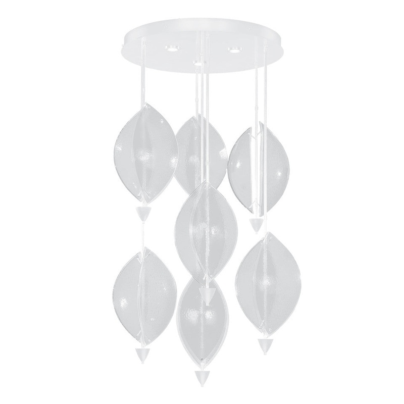 Embark 40″W Round Pendant White/Clear