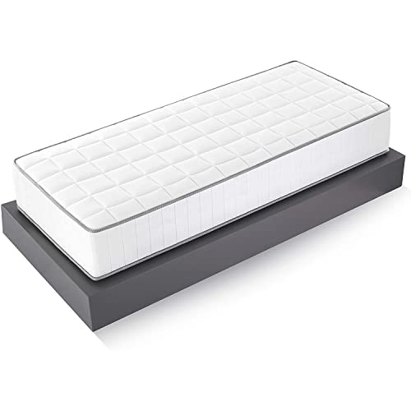 Farmarelax Materasso Singolo, Anatomico, Ortopedico, Imbottitura Memory, Traspirante, Ipoallergenico, 80x190cm, Altezza 22cm Reali, Spedito Sottovuoto Arrotoloato, 100% Made in Italy, Ergo Memory