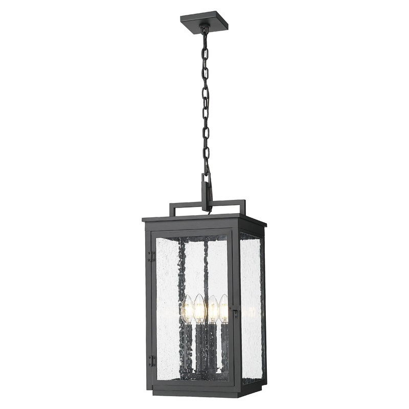 Hartwell 4-Light Outdoor Chain Mount Ceiling Fixture Sand Black