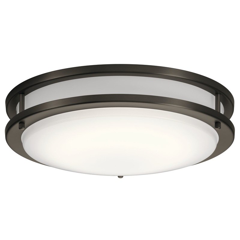 Kichler 10769OZLED LED Flush Mount, Olde Bronze
