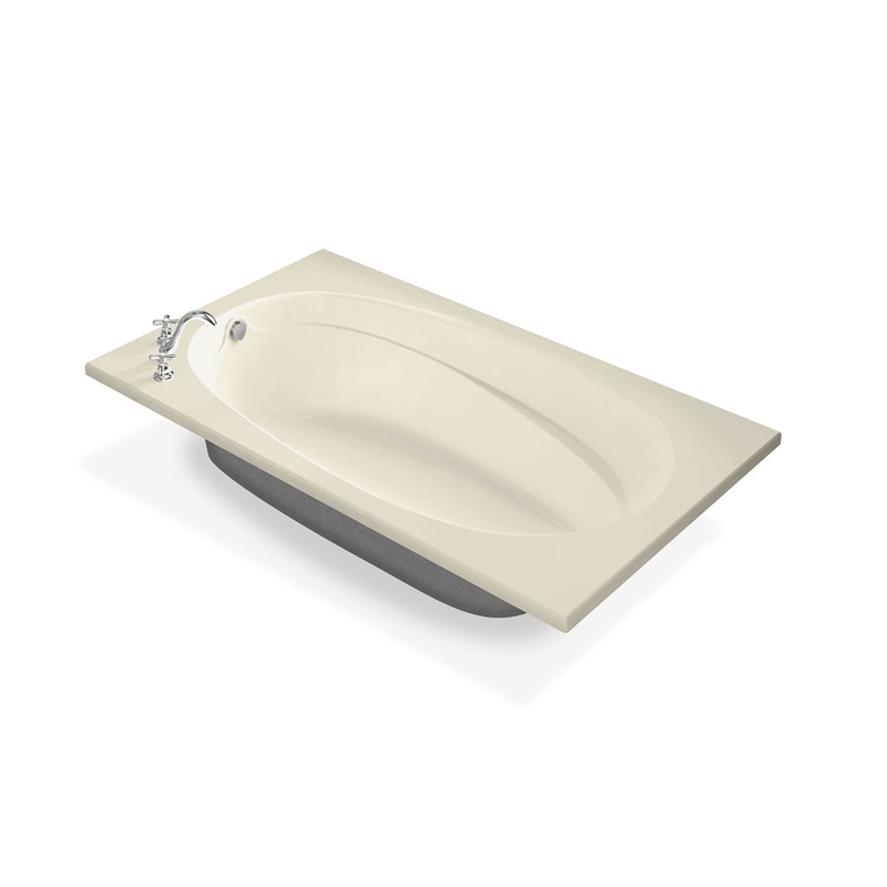 MAAX 100106-003-004-000 Talisman 71 x 42 Acrylic Drop-in End Drain Whirlpool Bathtub in Bone