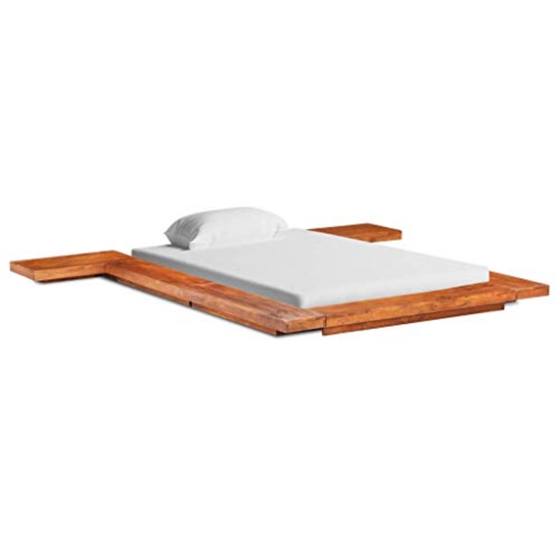 SKM Giroletto Futon Giapponese in Legno Massello Acacia 100×200 cm