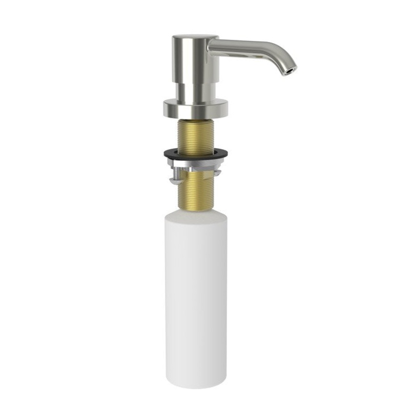 Soap Dispenser East Linear Polished Nickel Deck Mount Brass Pump