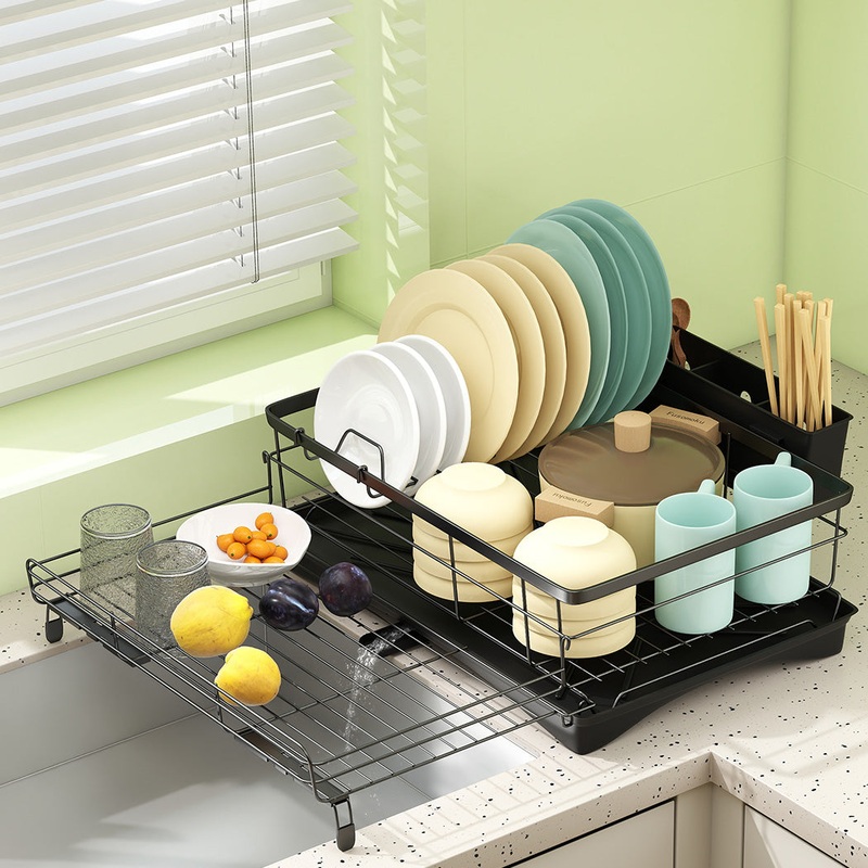 Toque Expandable Drain Drying Rack Dish Bowl Holder