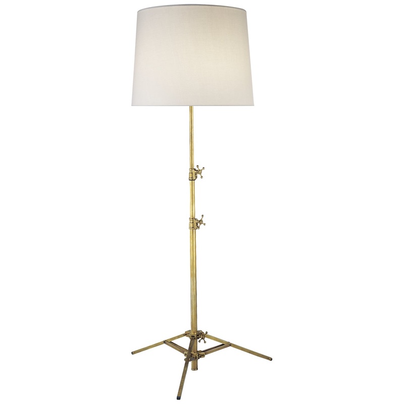 Two Light Floor Lamp from the Studio Collection in Hand-Rubbed Antique Brass Finish by Visual Comfort Signature