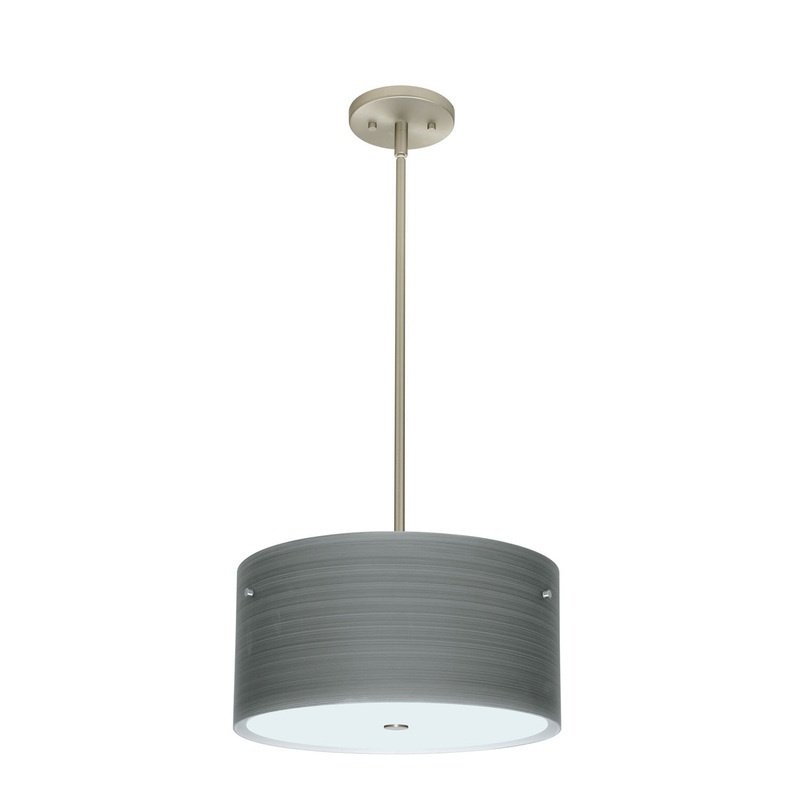 Besa 1KT-4008TN-SN Tamburo Three Light Pendant Satin Nickel (Discontinued)