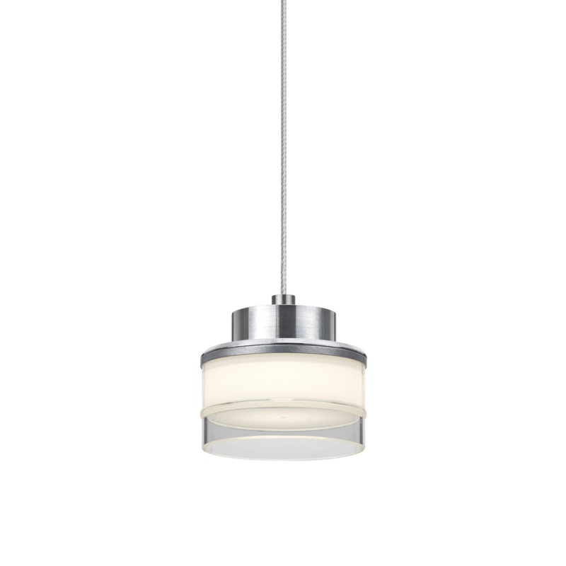 Besa 1XT-PIVOTCL-LED-SN Pivot One Light Pendant Satin Nickel